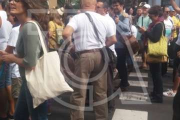 Telde se dejó ver en la protesta contra el macromuelle de Agaete (Foto TA)